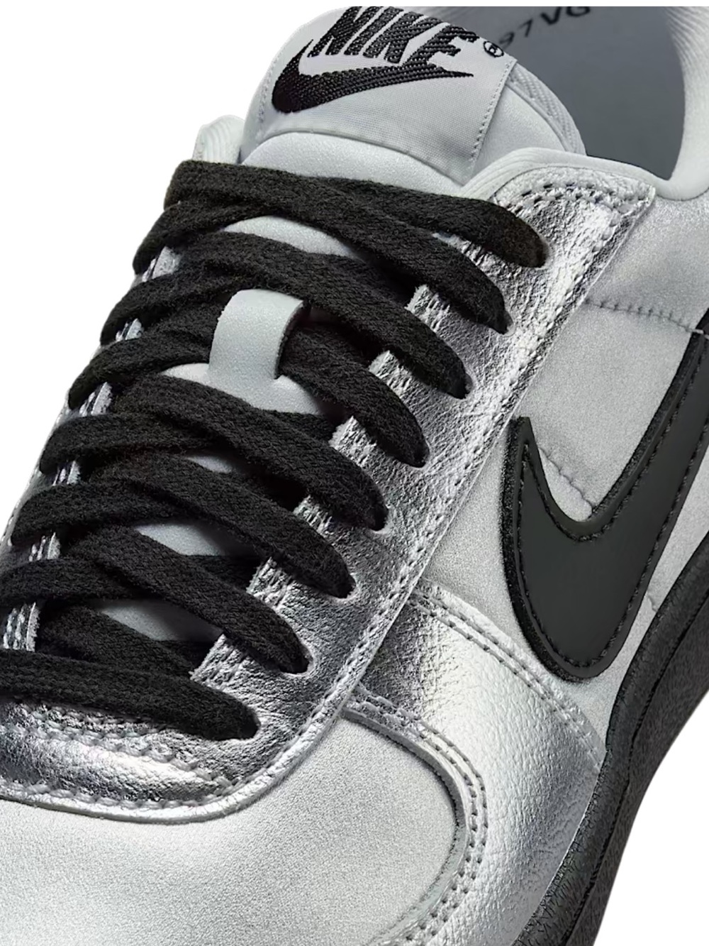 Nike Womens Field General Metallic Silver and Black Sneakers - Picture 6 of 15